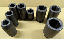 LOT of 8 BLACK HAWK By PROTO Impact Socket 3/4" Dr- 6 Points- Free Shipping