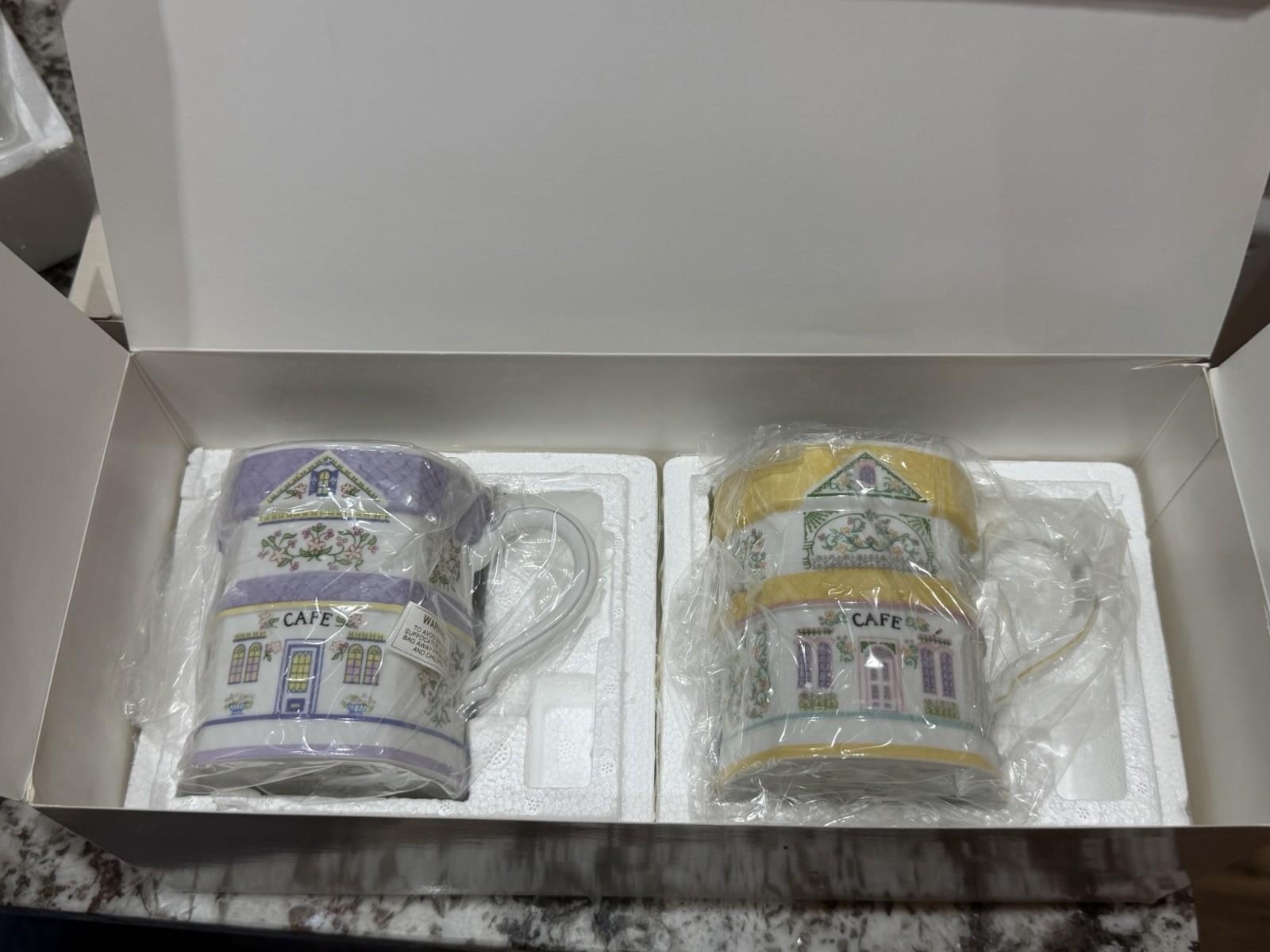 1992 Lenox Spice Village Coffee Mugs Cups Set of 8 Vintage - New in Box RARE