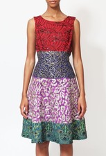 Oscar De La Renta Dress Floral Bead Crystal Jewel Sequins Runway US 6 M NWOT