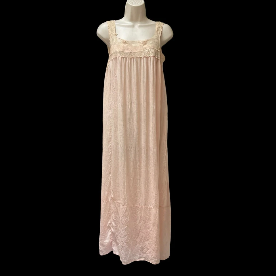 Lencería Gossamer Silk & Lace Pink Flapper Slip años 20 transparente Art Deco vintage A Foto 2 de 4