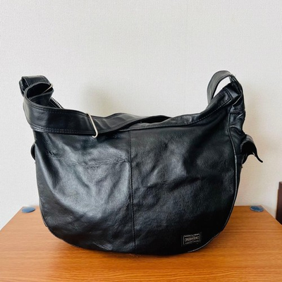 #ad #ad PORTER Freestyle Shoulder Bag Body Bag Black Crescent Moon Yoshida Kaban $119.99