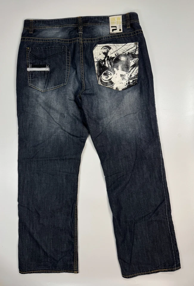 Pantalones de mezclilla holgados Pepe UK Ltd de colección para hombre 38x32 azul ropa de calle YT2K Foto 3 de 4