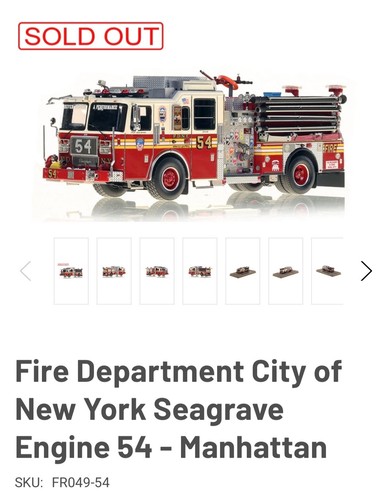 Fire Replicas 1/50 FDNY Manhattan Engine 54