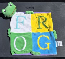 Baby Connections Frog Head w/ Block Letters Security Blanket