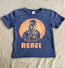 Junk Food Peace Sign Tag Vintage Kids XS(5) Star Wars Chewbacca Rebel T Shirt