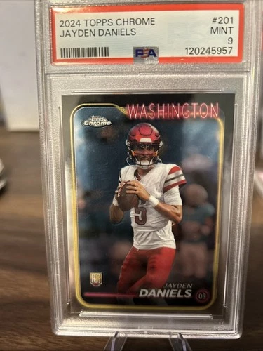 2024 Topps Chrome - Rookies Jayden Daniels #201 (RC)  PSA 9