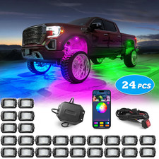 MICTUNING C2 RGB LED Rock Lights Underbody Underglow Neon Lamp Kit Car Truck UTV