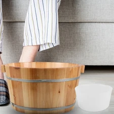 2 Pcs Foot Bath Barrel Liner Insert Plastic Liners for Sauna Barrels