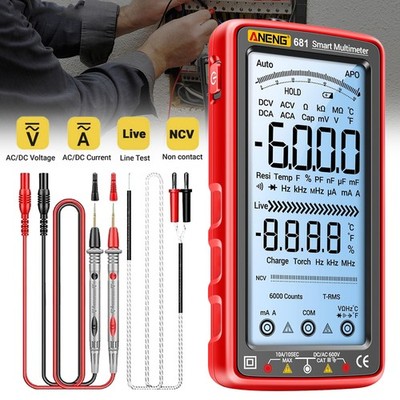 Digital Multimeter 6000 Counts True RMS LCD Großbildschirm Multimeter Voltmeter
