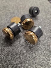 SET OF 4 Accordion Feet Foot Gold 22mm x 18mm