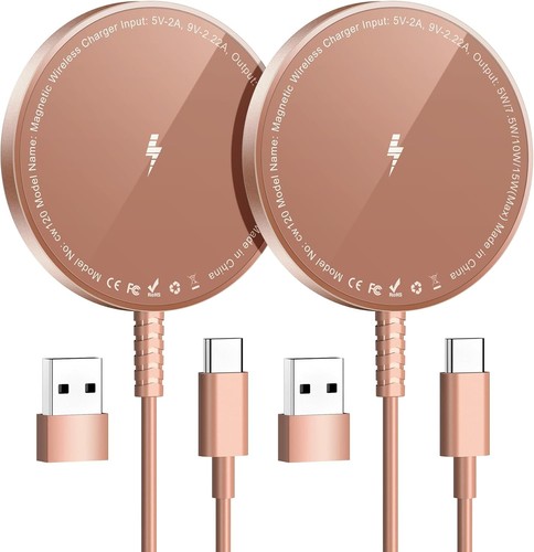 MagSafe Chargeur Sans Fil Pad USB-C Aimant Puissant pour iPhone 16-12 AirPods Pro - Photo 12 sur 13