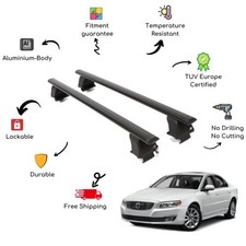 Blanke Dachtr&auml;ger Quertr&auml;ger Set f&uuml;r VOLVO S80 4-T&uuml;rer 06-16 Schwarz