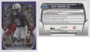 2022 Bowman U Chrome Purple Refractor /399 Joey Porter Jr #79