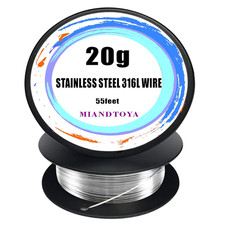 Stainless Steel 316L Wire, 20G Gauge 55Feet 0.8Mm Soft Hand Tool Metal Resistanc