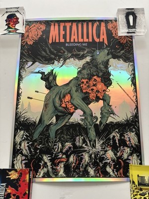 Metallica Bleeding Me FOIL limited edition poster #158/180,LOAD,NO cd LP   
