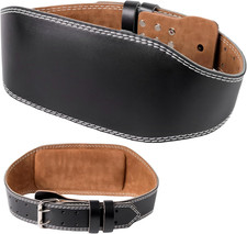 Cintura Palestra in Vera Pelle, Cintura per Sollevamento Pesi 120Cm, Regolabile 