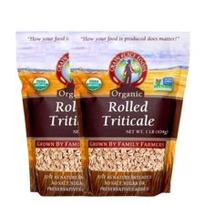 Organic Rolled Triticale | 1 lb | Pack of 2 | Grain Place Foods