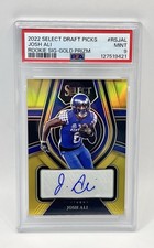 2022 Panini Select Draft Picks Josh Ali Rookie Gold Prizm Auto /10 PSA 9