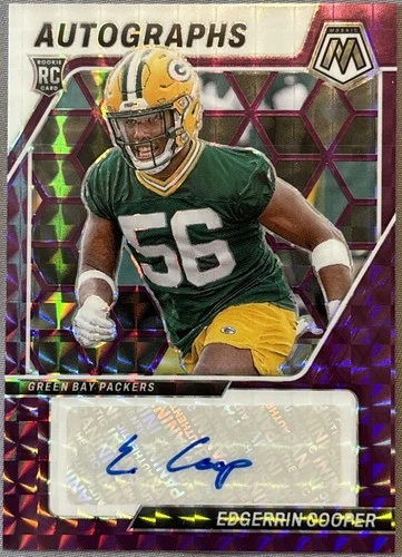 👀 2024 - RC Autographs Mosaic Edgerrin Cooper Purple Prizm /49 First on Print