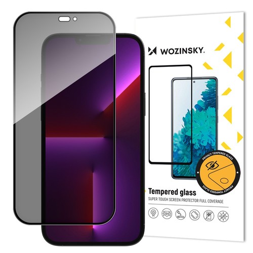 Wozinsky Privacy Glass szkło hartowane do iPhone 14 Pro z filtrem Anti Spy prywa - Zdjęcie 2 z 9