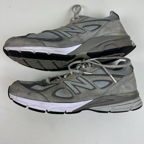 New Balance 990V4 Shoes Mens 9 1/2 D Gray U990GR4 Suede Leather Running Sneaker - Picture 3 of 13