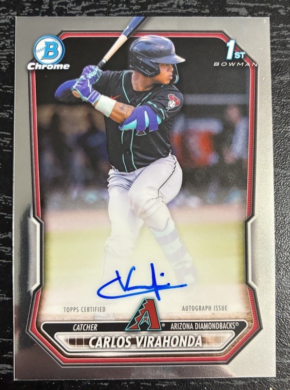 2026 Bowman Carlos Virahonda Chrome Auto 1st Prospect #CPA-CV Diamondbacks
