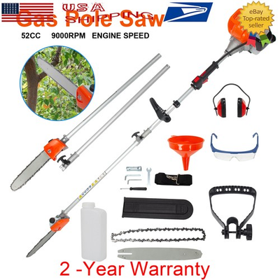 #ad 52cc Gas Trimmer Saw Tree Trimmer Chainsaw Gas Powered Pole Saw Pruner Pruning $148.75