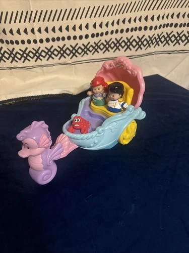 Fisher Price Little People Disneys Little Mermaid Carriage Vintage Ariel Disney
