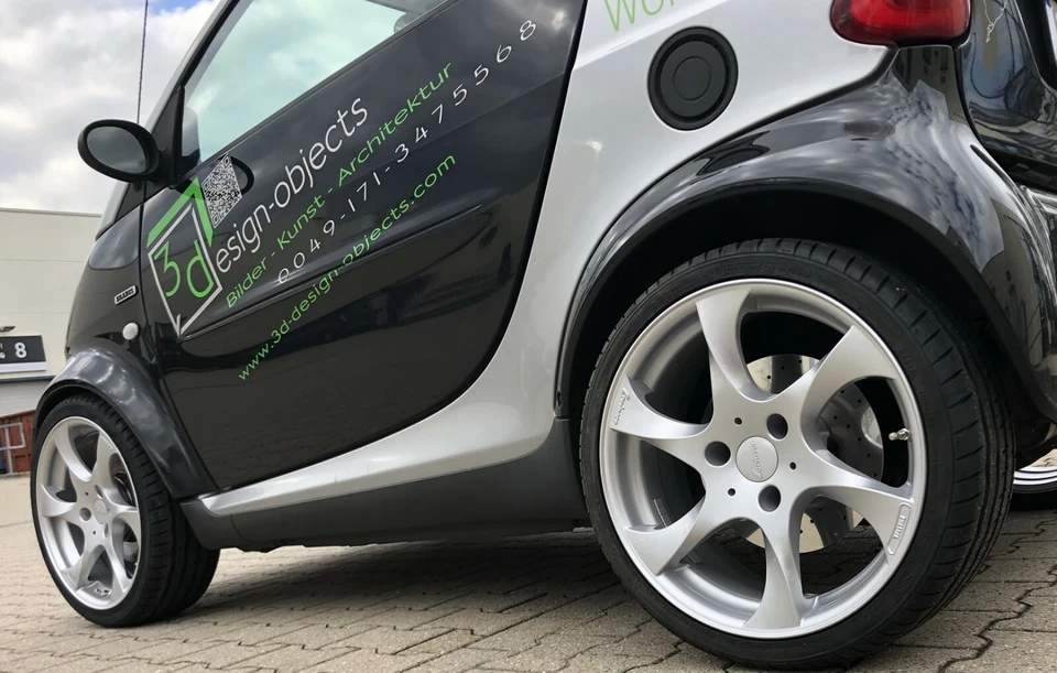 smart fortwo 450 Lorinser Speedy Komplettradsatz silber Satz Alufelgen 17 Zoll - Bild 4 von 4