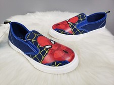 NEW SpiderMan Slip On Sneaker Size 4 YOUTH BIG KID SHOES Marvel Spider-man Shoe