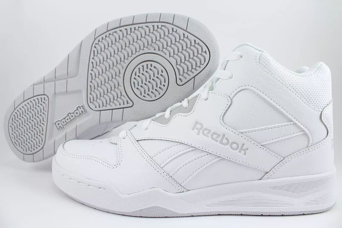 REEBOK ROYAL BB4500 H2 HIGH HI WIDE E WHITE GRAY CLASSIC