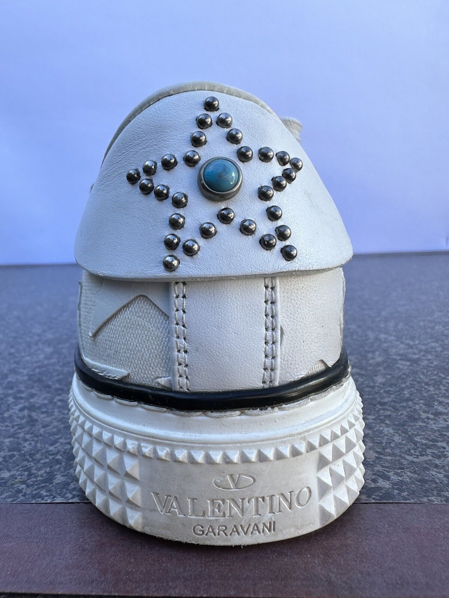 VALENTINO Garavani Camo Leather Star while Sneaker womens