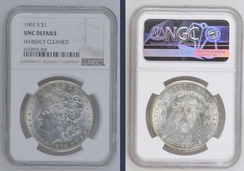 1902 S Morgan $1 NGC Certified Unc Uncirculated Detail Silver Dollar Coin BU MS - Picture 4 of 7