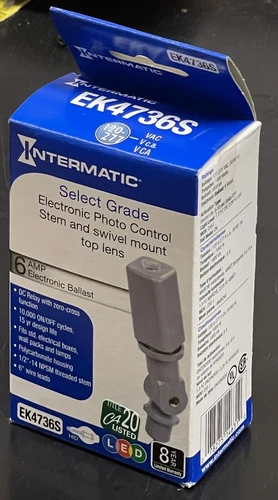 Intermatic EK4736S Select Grade Fixed Mount Electronic Photocontrol with Stem