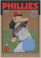 2021 Topps 1986 Relic 86BR-SH Spencer Howard RC Gold 15/50 Phillies Jersey Card