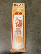 Vintage Burlington Hosiery Ballet Basic Sheer Pantyhose White Medium Long