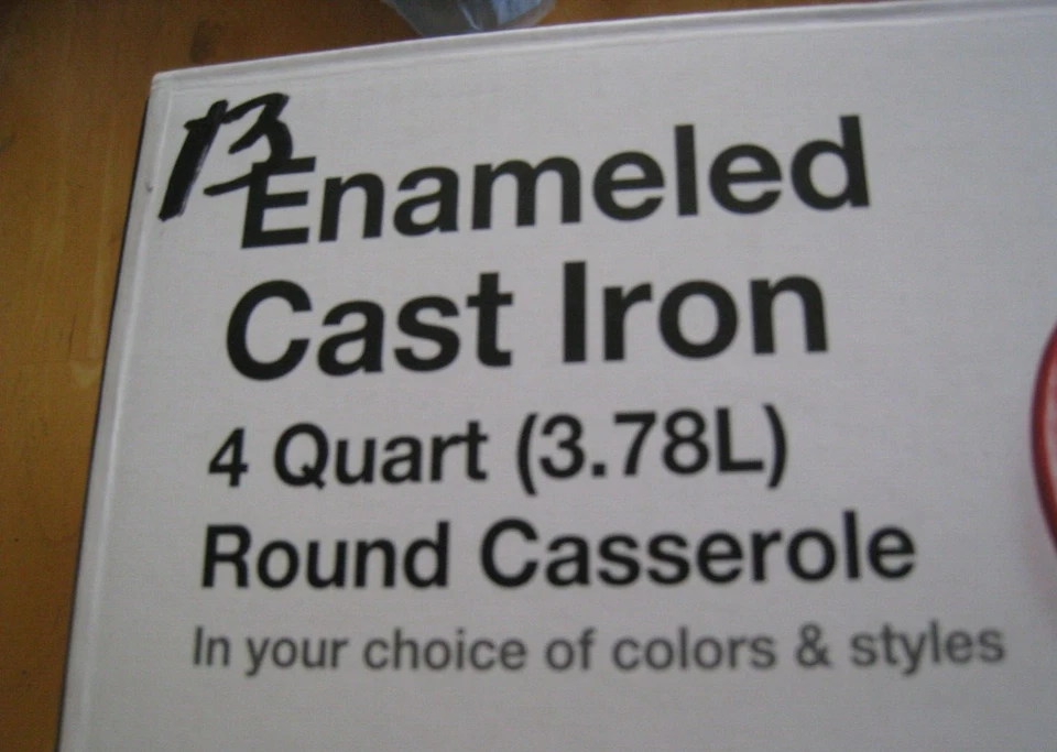 Enameled cast iron Dutch Oven4-qt. round casserole, (Macys) BRAND NEW RED COLOR - Image 2 of 4