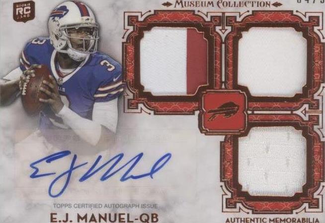 2013 Topps Museum Collection - Signature Swatches EJ Manuel #SSTRA-EJM ...