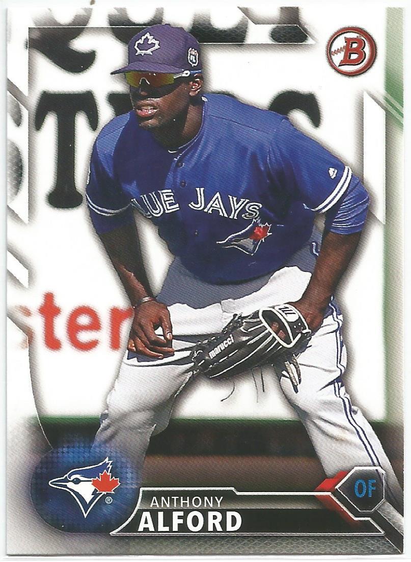 Anthony Alford Toronto Blue Jays 2016 Bowman Draft