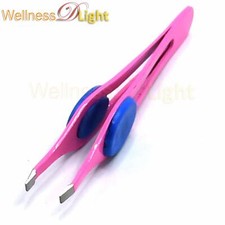 1 Piece Of Big Gripper Slant Tip Tweezers Pink Color 