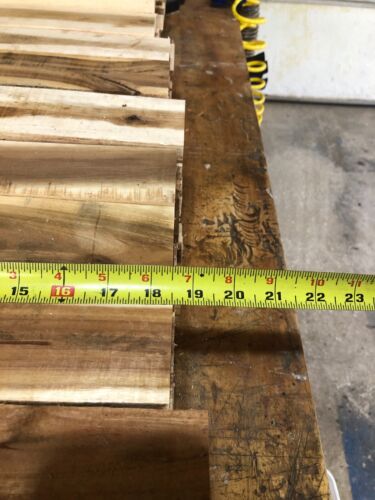 Altholz Bohlen Hickory Kernholz acht (8) Bretter 18,5" lang rustikal Handarbeit - Bild 3 von 11