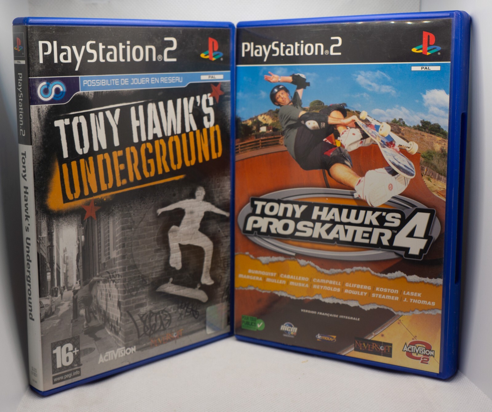 Tony Hawk's Underground & Tony Hawk's Pro Skater 4 ( Sony Playstation 2, PS2)