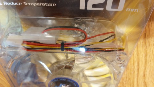 NEW KINGWIN CFY-012LB Yellow LED 120mm Desktop Computer Cooling Case Fan - Picture 5 of 11