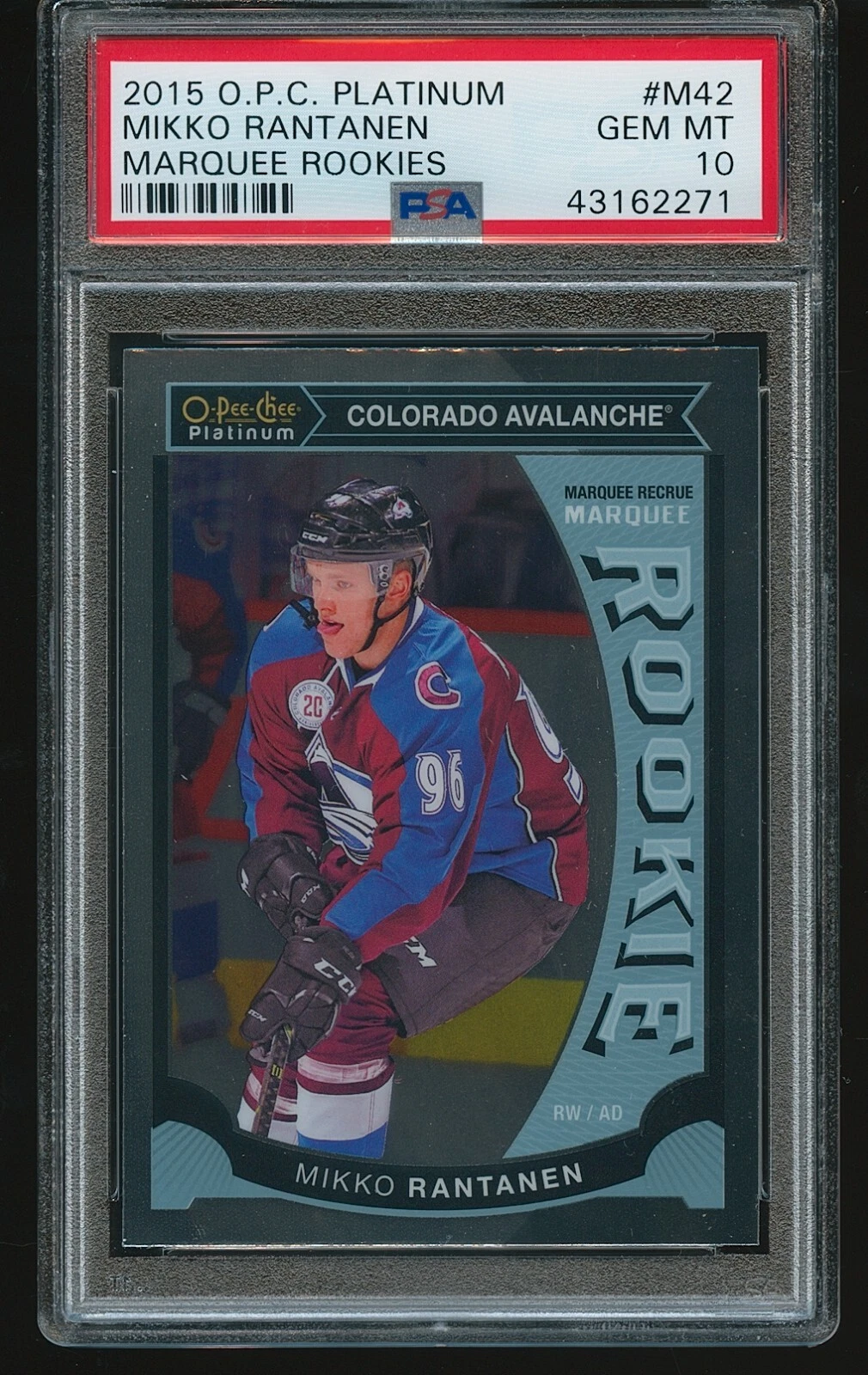 Mikko Rantanen 2015-16 O-Pee-Chee Platinum Marquee RC PSA 10 GEM MT