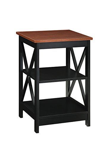Convenience Concepts 203085CH Oxford End Table, Cherry / Black - Picture 1 of 6