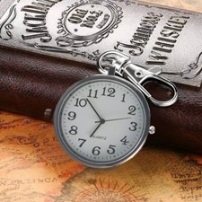Mini Pocket Watch Keychain Watch Pendant Key Ring Key Holder Keyring Gift x1