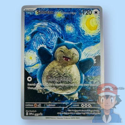 Pokemon Snorlax Starry Night Van Gogh Beautiful Moon ACG Star