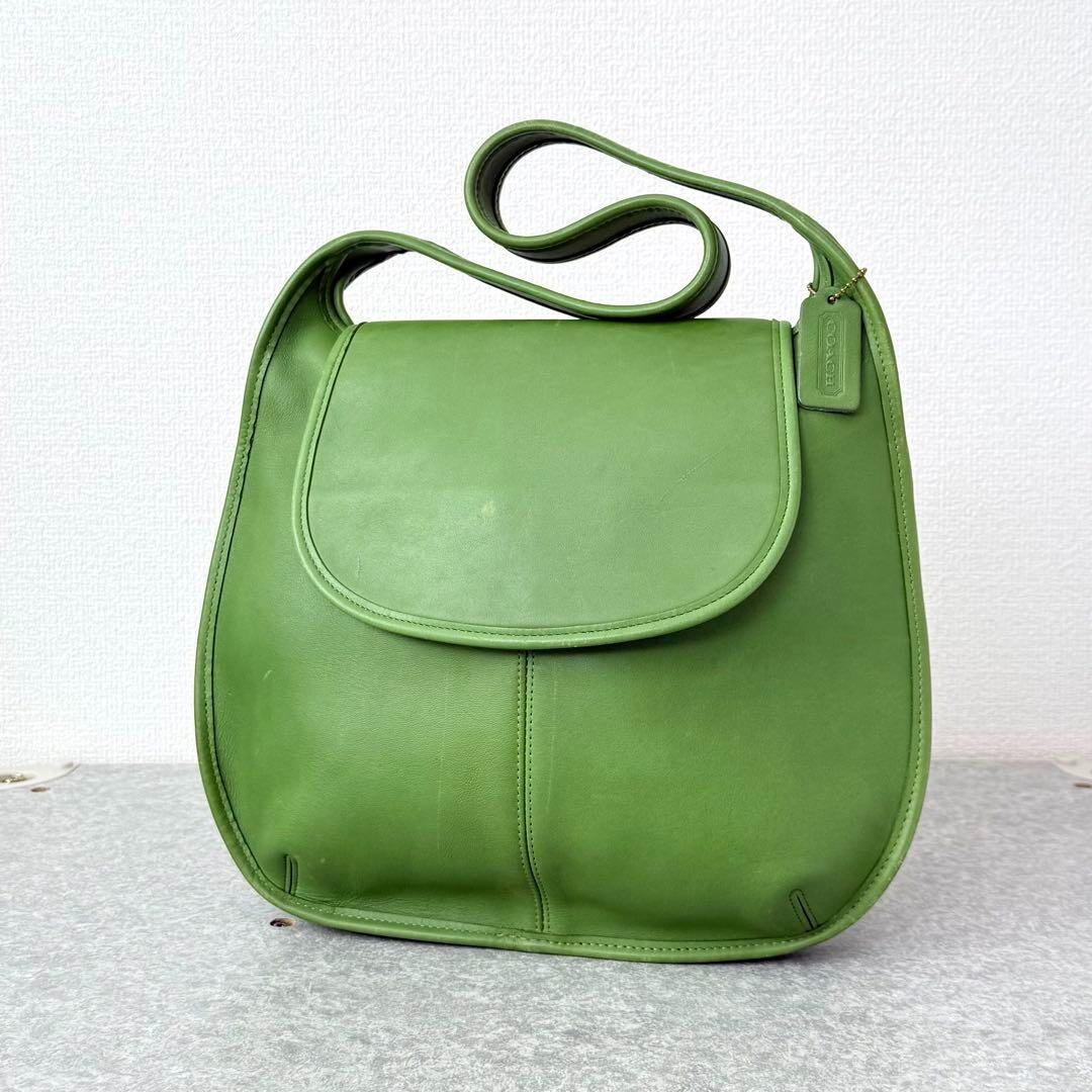 COACH Ergo Flap Shopper Leaf Green Leather Shoulder Bag | eBay