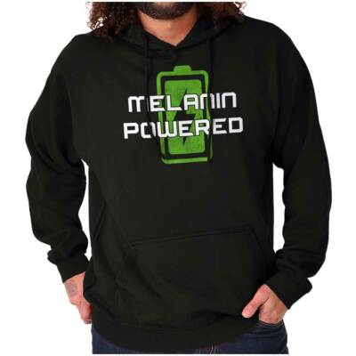 Cool Melanin Powered Proud POC Black Pride Hoodie Hooded Sweatshirt Men  Women