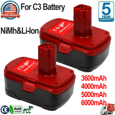 #ad 1 2x 6.0Ah for Craftsman C3 XCP Lithium Battery 19.2 Volt 130279005 PP2030 35702 $45.00